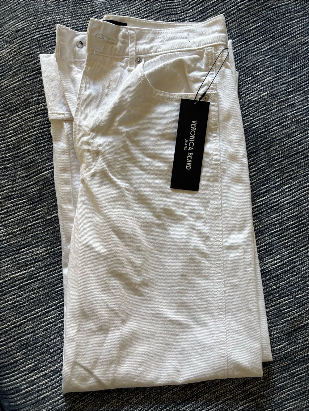 Veronica Beard Taylor Cuffed Cropped Wide Leg Jeans - NWT!